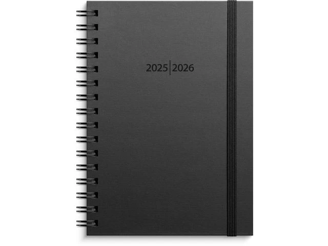 Studentkalender GRIEG A5 spir 25/26 sort