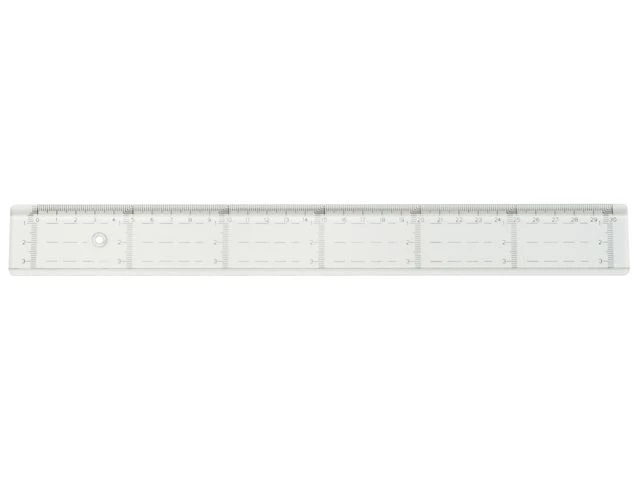 Linjal med tverrmåling 20cm