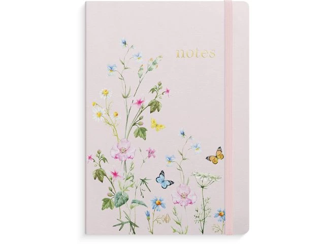 Notatbok BURDE Deluxe A5 pink meadow