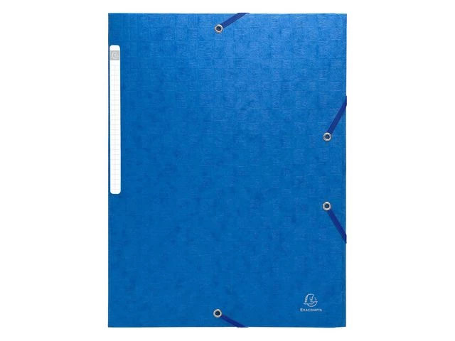 Strikkmappe EXACOMPTA A4 3klaff 425g blå