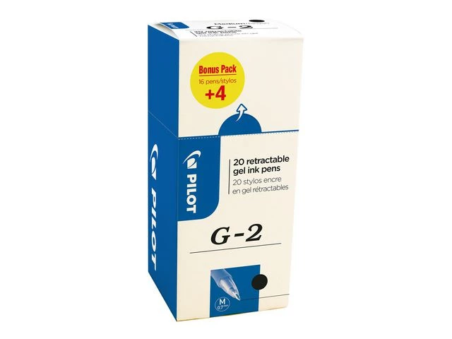 Geleroller PILOT G-2 0,7mm sort (20)