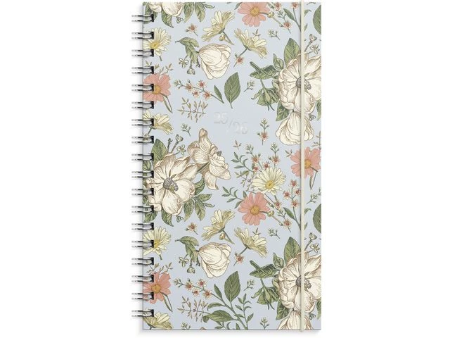 Kalender GRIEG SLIM spiral 25/26 blomst