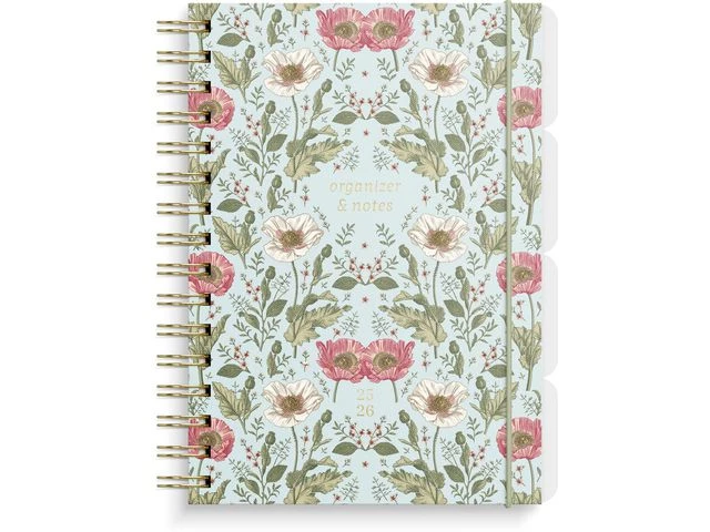 Organizer og Notes GRIEG A5 25/26 blomst