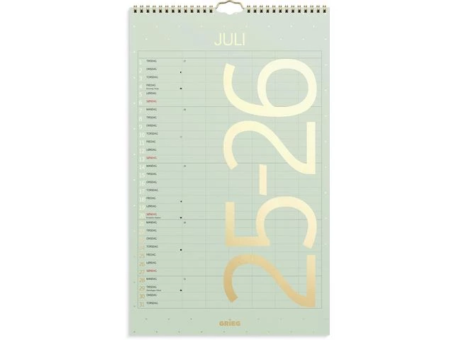 Familiekalender GRIEG Color 25/26