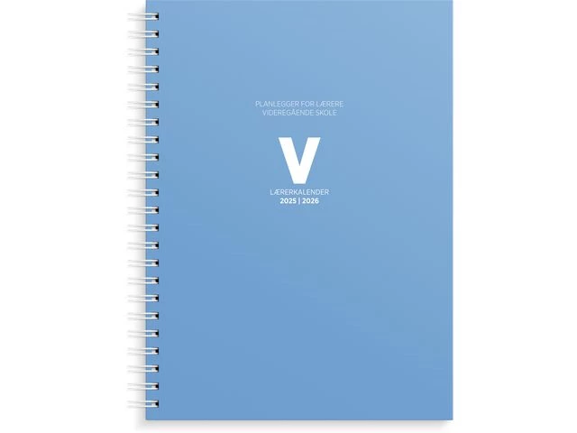 Lærerkalender A4 vg skole 25/26 blå