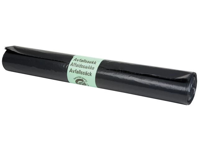 Avfallssekk 70x110cm 45my 100L sort (10)