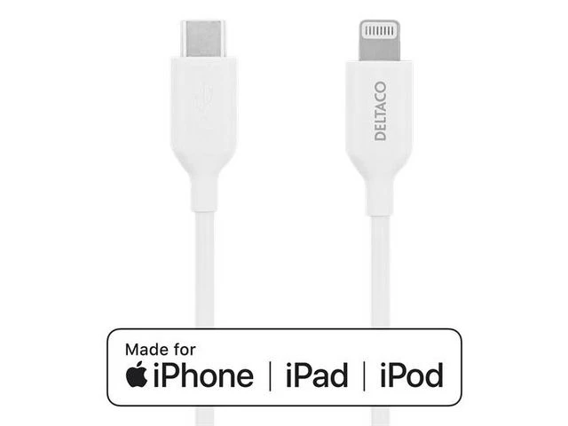 Kabel DELTACO USB-C til Lightning 1m