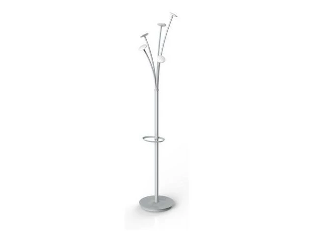 Stumtjener ALBA 5 kroker 187cm hvit/meta