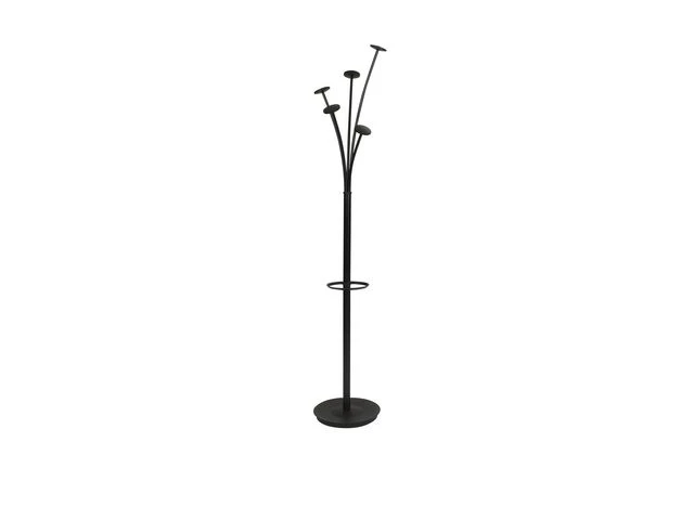 Stumtjener ALBA 5 kroker 187cm sort/meta