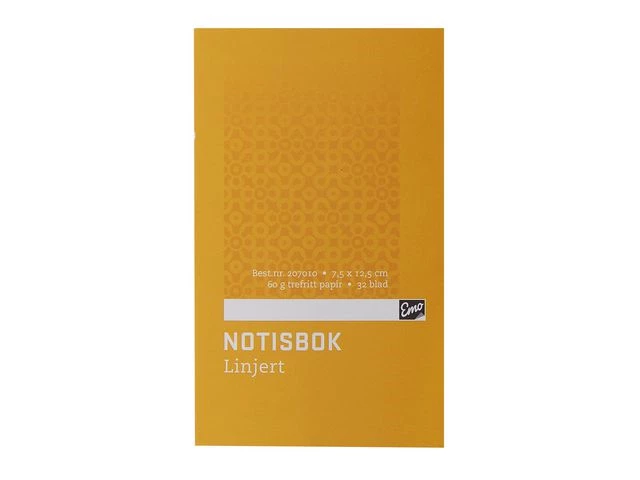 Notisbok EMO 7,5x12cm 60g 32blad linjer