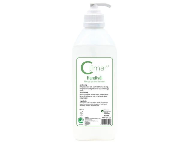 Håndsåpe CLIMA30 m/pumpe m/parfyme 0,6L