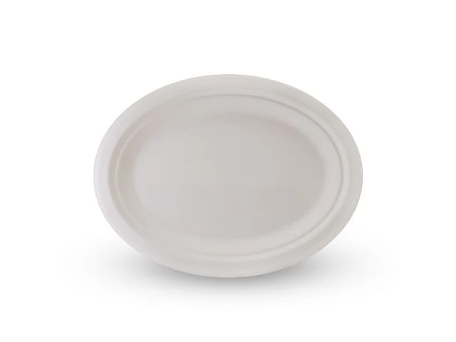 Tallerken bagasse oval 26cm (50)