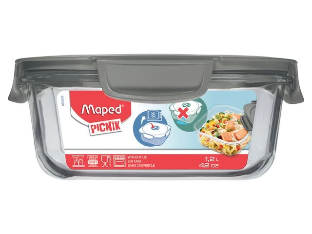 Lunsjboks MAPED Picnik 1,2L m/lokk glass