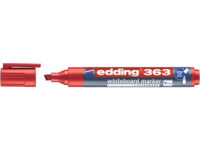 Whiteboardpenn EDDING 363 skrå rød