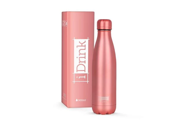 Termoflaske IDRINK 500ml metallisk rosa