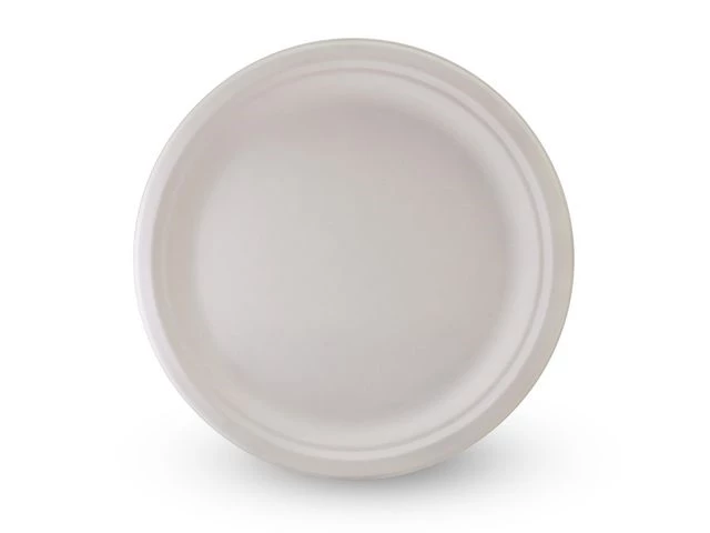 Tallerken bagasse 25cm hvit (50)