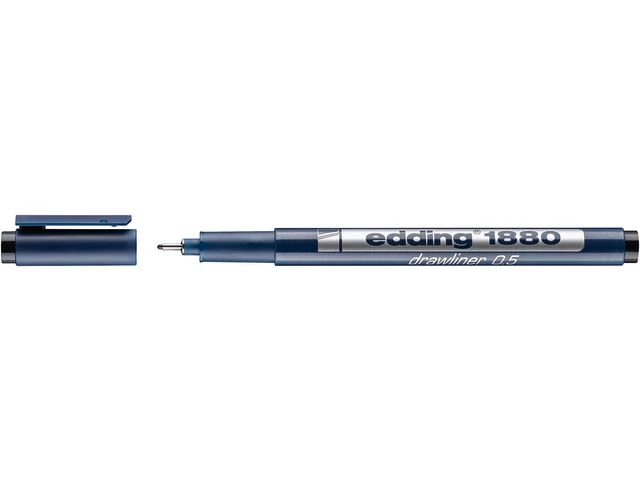 Fineliner EDDING 1880 0,5mm sort