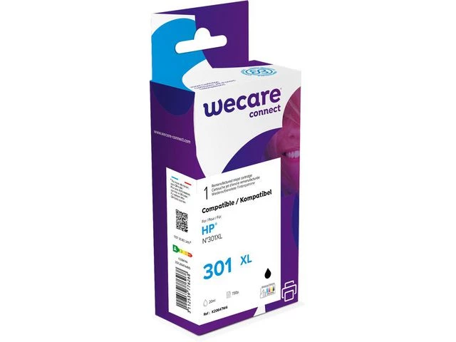 Blekk WECARE HP 301XL CH563E Sort