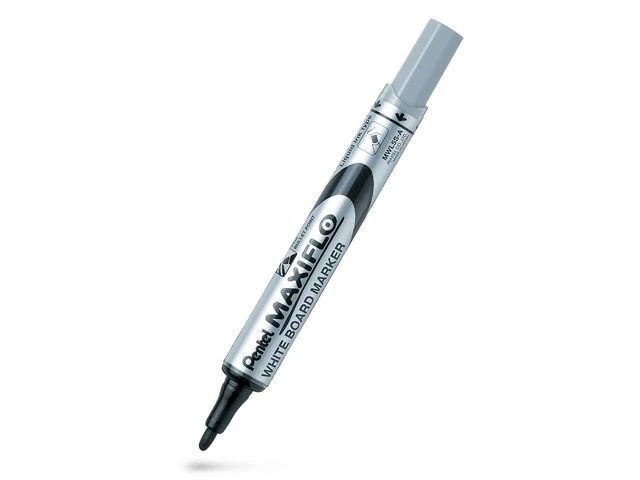 Whiteboardpenn PENTEL MaxifloF rund sort