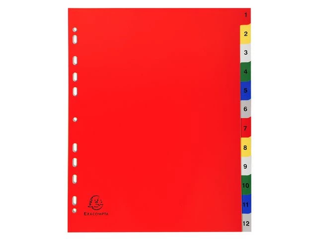 Register EXACOMPTA A4+ 1-12 assortert