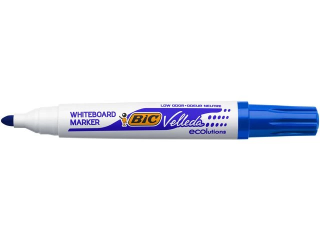 Whiteboardpenn BIC Velleda 1701 rund blå