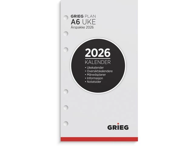 Årspakke GRIEG A6 2026 uke