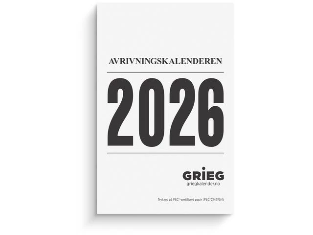 Avrivningskalender GRIEG 2026 medium