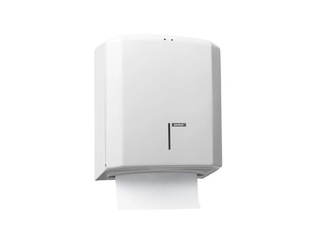 Dispenser KATRIN tørkeark metall hvit
