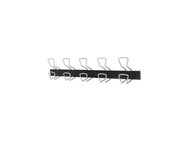 Klesknagg ALBA 5 kroker 76cm sort/metal