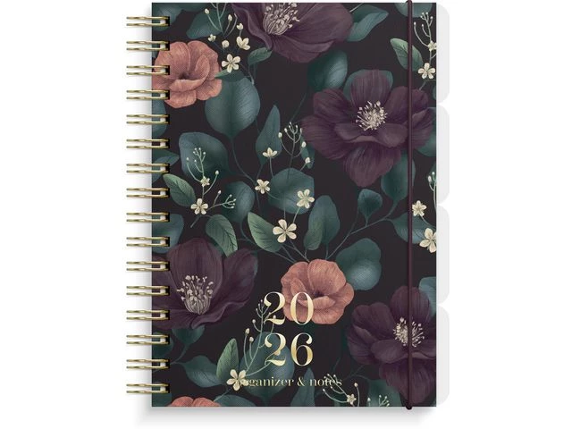 Organizer og Notes GRIEG A5 2026 Floral