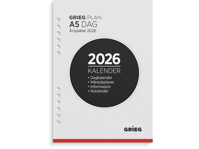 Årspakke GRIEG A5 2026 dag