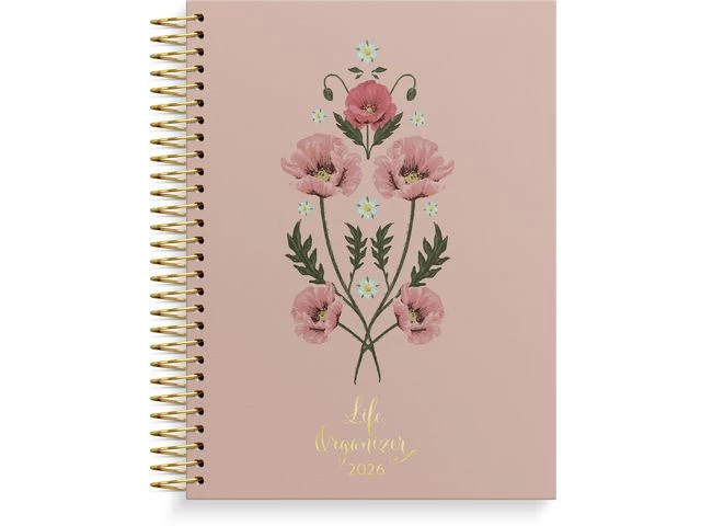 Kalender Life Organizer 2026 C5 Blomster