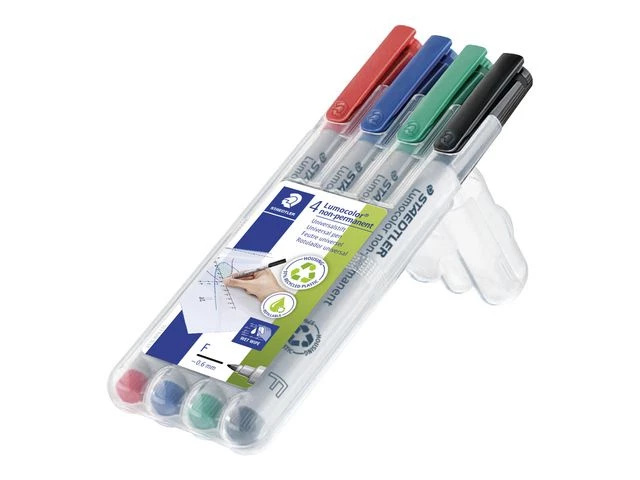 STAEDTLER Merkepenn Lumocolor Ikke-perm. 0.6mm assortert (4)