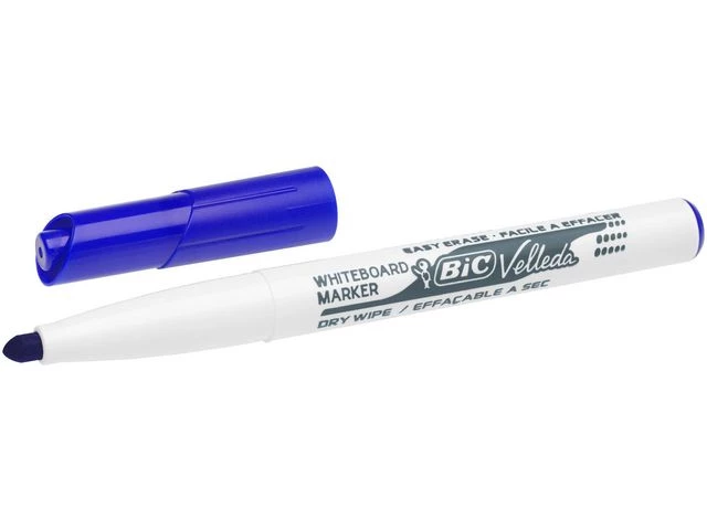 Whiteboardpenn BIC Velleda 1741 rund blå