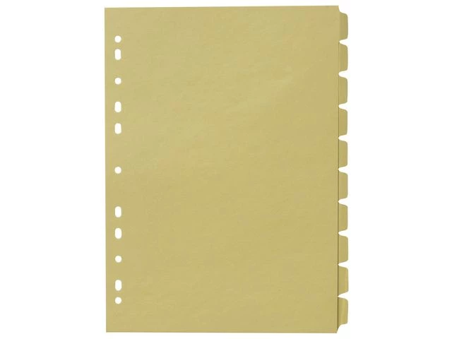 Skilleblad A4 10-delt 150g mørk manilla