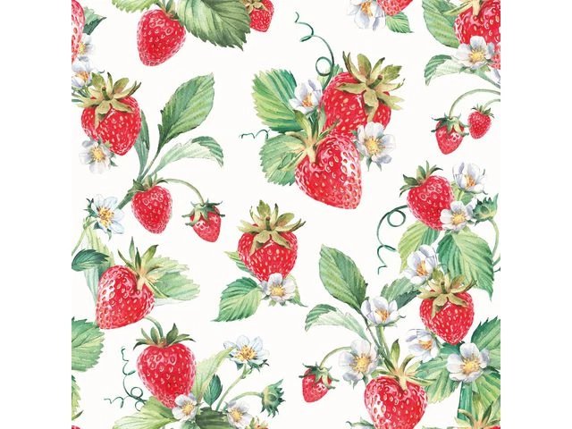 Serviett AMBIENTE 33cm 3L Jordbær (20)