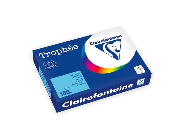 Kopipapir TROPHEE A4 160g blå (250)