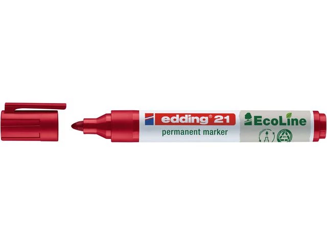 Merkepenn EDDING 21 EcoLine rund rød