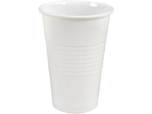 Plastglass ABENA PP 20cl hvit (100)