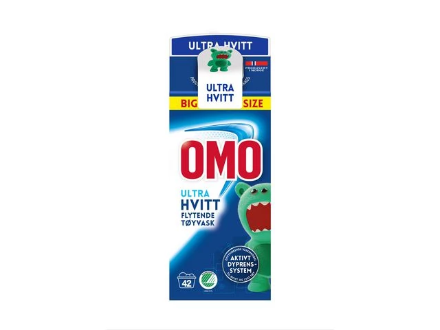 Tøyvask OMO hvitt flyt. kartong 1,5L