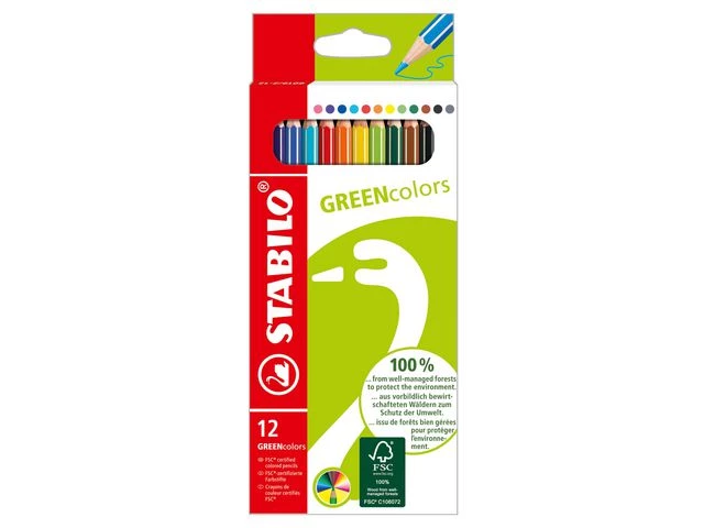 Fargeblyant STABILO Greencolors (12)
