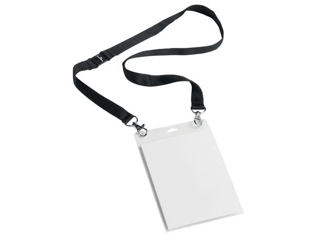 Navneskilt DURABLE A6 m/halssnor (10)