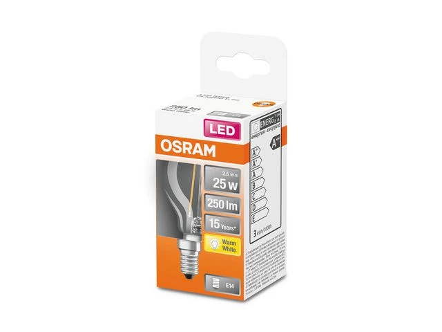 Lyspære OSRAM LED 2,5W/827 E14