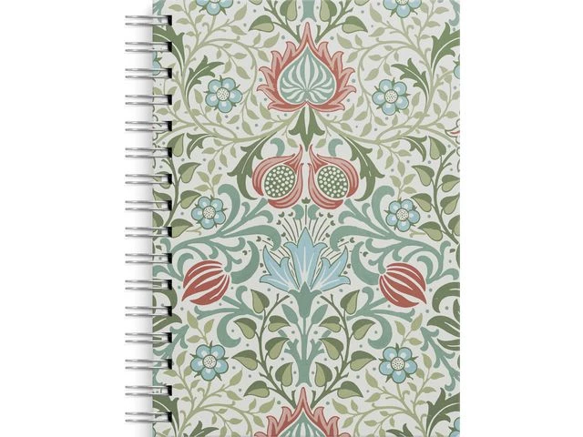 Spiralbok BURDE A5 Flowers blå/grønn