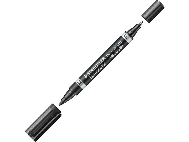 Merkepenn LUMOCOLOR Duo 0,6-1,5mm sort