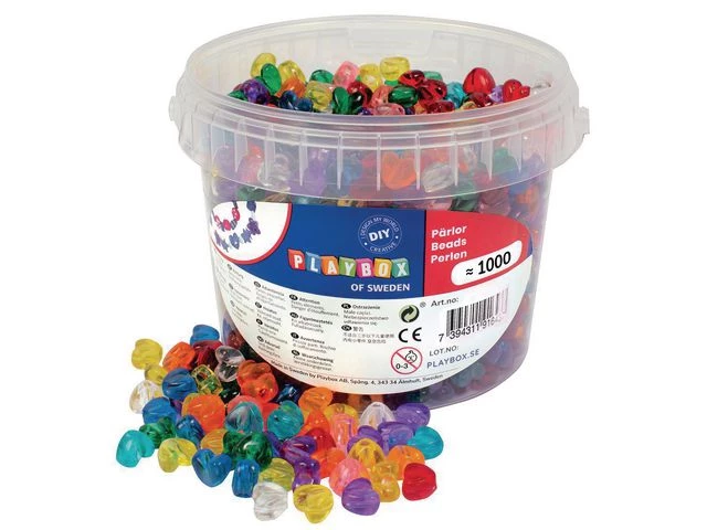 Hjerteperler PLAYBOX 453 g (1000)