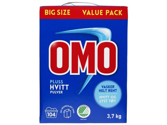 Tøyvask OMO Pluss Hvitt 3,7kg
