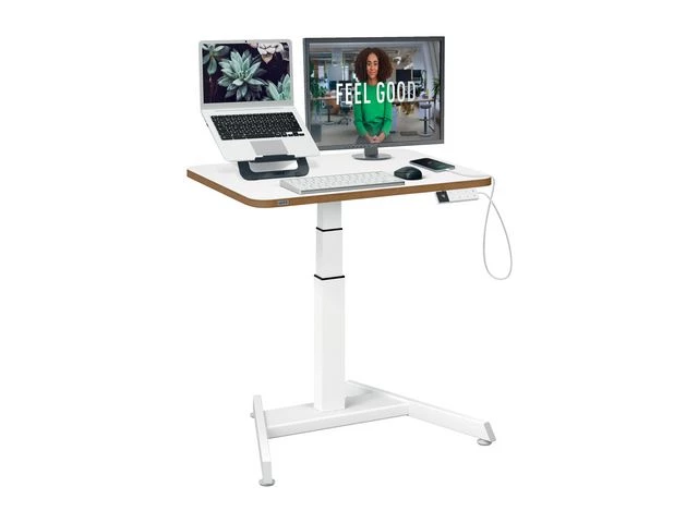 Skrivebord LEITZ hev/senk elektrisk hvit