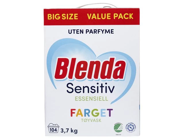 Tøyvask BLENDA Essensiell Farget 3,7kg