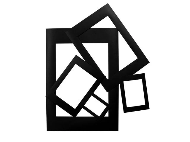 Passepartoutrammer sort (100)